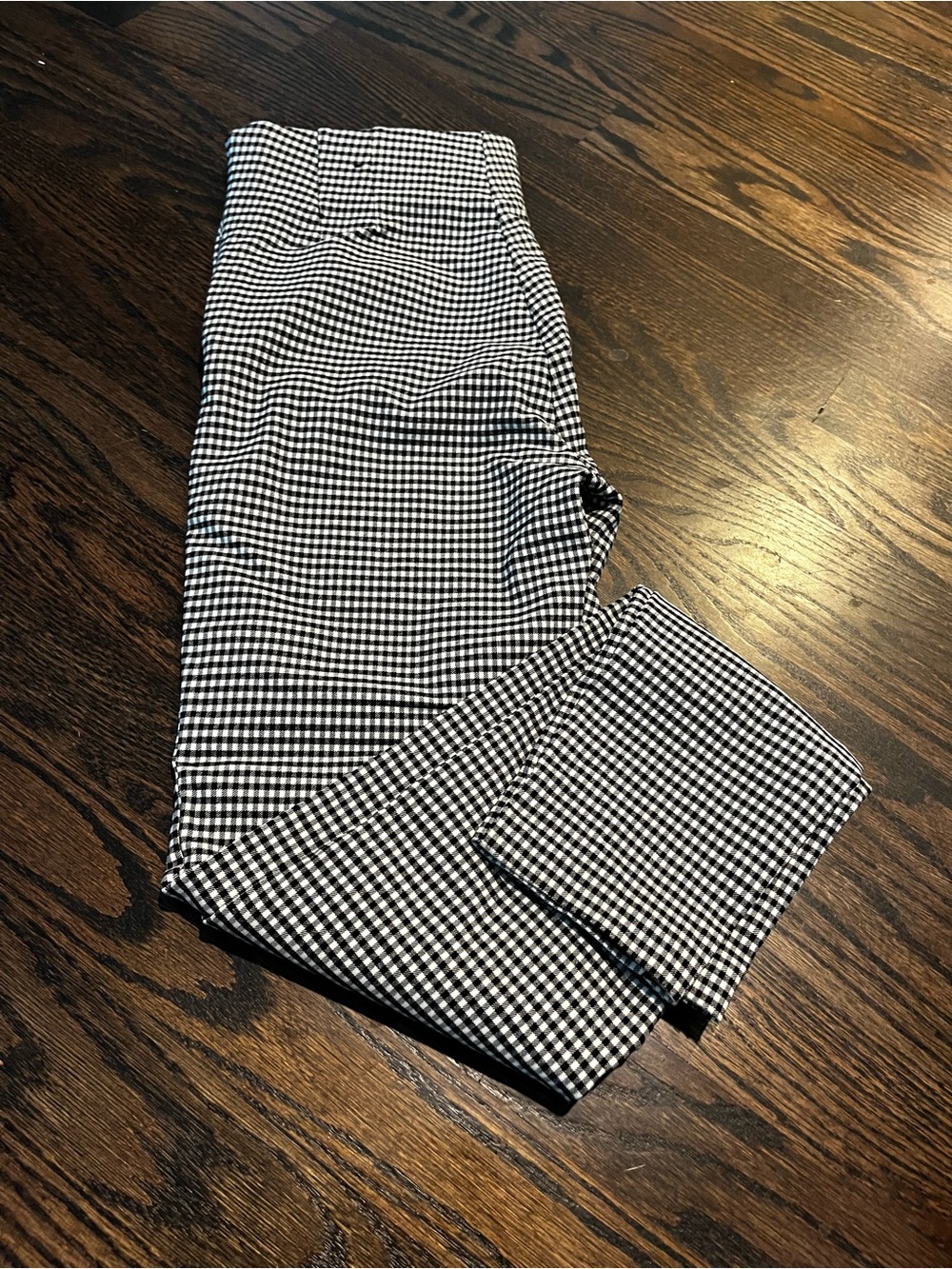 Zara Black & White Stretchy Straight Leg Pants
